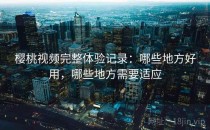 樱桃视频完整体验记录：哪些地方好用，哪些地方需要适应