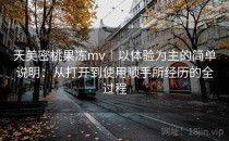 天美密桃果冻mv｜以体验为主的简单说明：从打开到使用顺手所经历的全过程