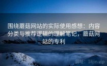 围绕蘑菇网站的实际使用感想：内容分类与推荐逻辑的理解笔记，蘑菇网站的专利