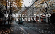 黑料网完整体验记录：与同类平台放在一起的直观对比