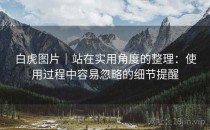 白虎图片｜站在实用角度的整理：使用过程中容易忽略的细节提醒
