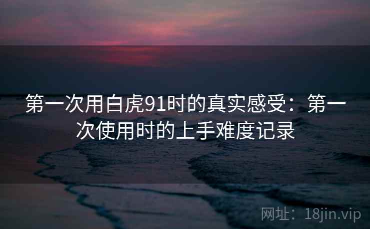 第一次用白虎91时的真实感受：第一次使用时的上手难度记录  第2张