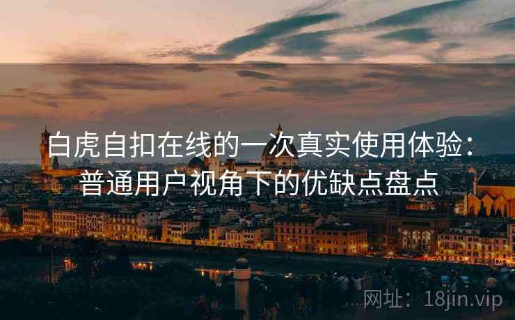 白虎自扣在线的一次真实使用体验：普通用户视角下的优缺点盘点  第2张