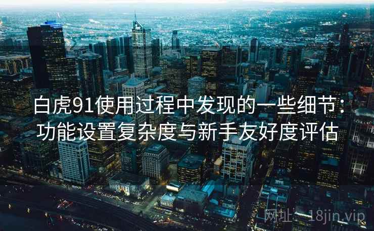 白虎91使用过程中发现的一些细节：功能设置复杂度与新手友好度评估  第1张