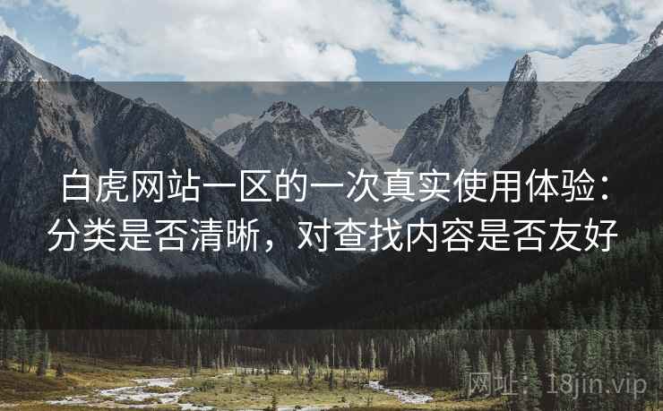 白虎网站一区的一次真实使用体验：分类是否清晰，对查找内容是否友好  第2张