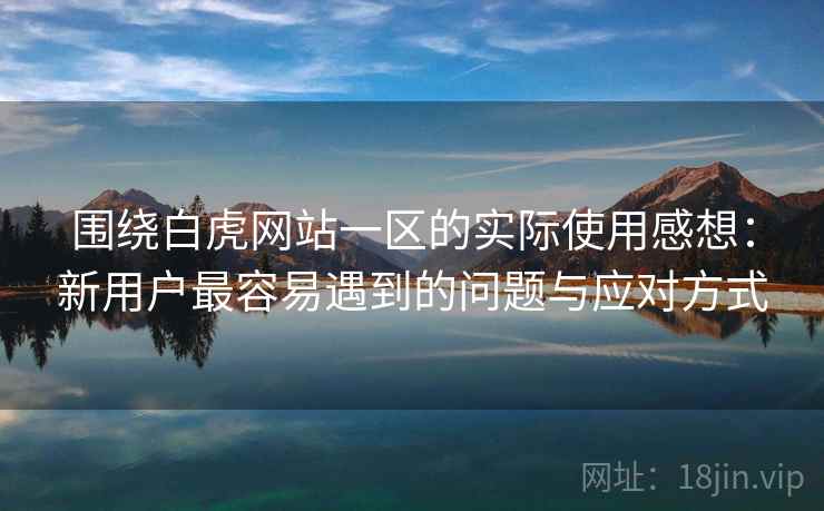 围绕白虎网站一区的实际使用感想：新用户最容易遇到的问题与应对方式  第1张