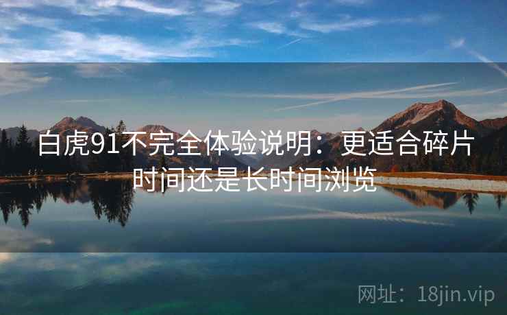 白虎91不完全体验说明：更适合碎片时间还是长时间浏览  第2张