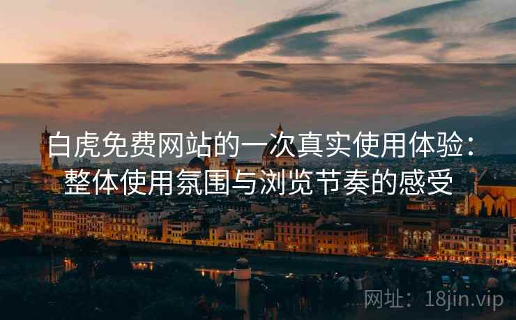 白虎免费网站的一次真实使用体验：整体使用氛围与浏览节奏的感受  第2张