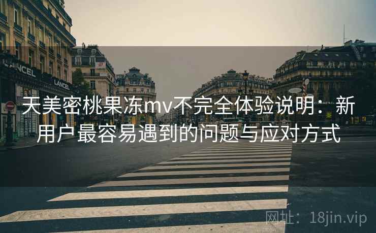 天美密桃果冻mv不完全体验说明：新用户最容易遇到的问题与应对方式  第2张