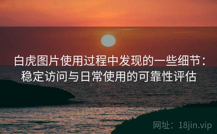 白虎图片使用过程中发现的一些细节:稳定访问与日常使用的可靠性评估 第1张 白虎图片使用过程中发现的一些细节:稳定访问与日常使用的可靠性评估 第1张
