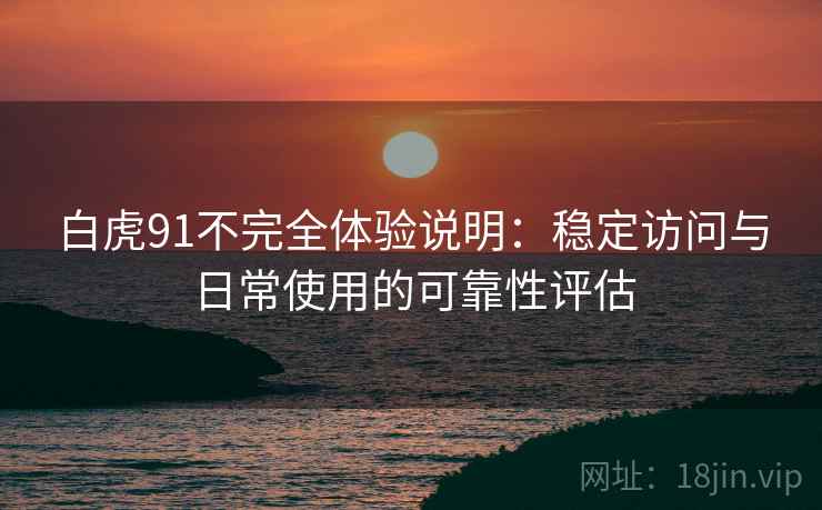 白虎91不完全体验说明:稳定访问与日常使用的可靠性评估 第1张 白虎91不完全体验说明:稳定访问与日常使用的可靠性评估 第1张